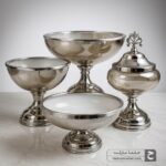 سرویس پذیرایی ۴ تیکه شیشه ای دودی