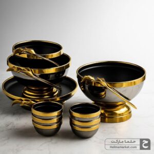 سرویس لیلیوم ۴تکه کروم با پیاله