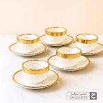 پیاله پیش دستی ۶ عددی رنگ سفید