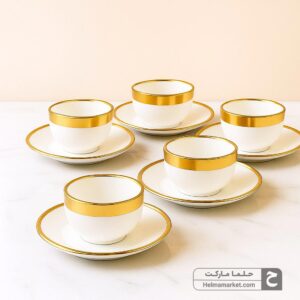 پیاله پیش دستی ۶ عددی رنگ سفید