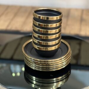 پیاله پیش دستی ۶ عددی رنگ مشکی