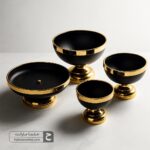 سرویس پذیرای ۴ تیکه فلزی ونیز رنگ lمشکی