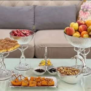 سرویس پذیرایی بالرین آلومینیومی ۶ تکه نقره ای