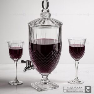 کلمن شیشه ای پایه بلور