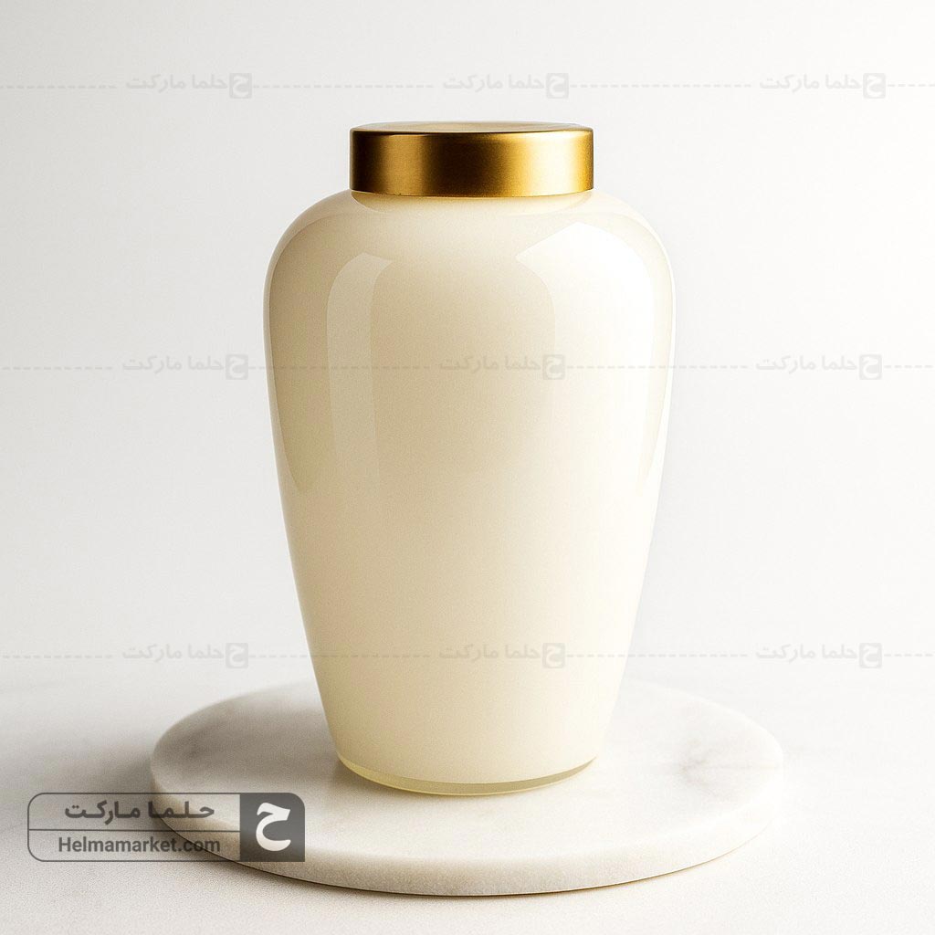 گلدان شیشه ای لیلیوم عسلی