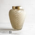 گلدان شیشه ای فلورا کوچک نسکافه ای