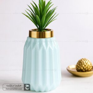 گلدان شیشه ای میخک کوچک سفید  