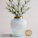 گلدان شیشه ای نیلوفر هفت رنگ 