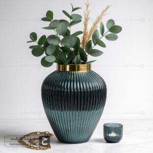 گلدان شیشه ای نیلوفر نوک مدادی