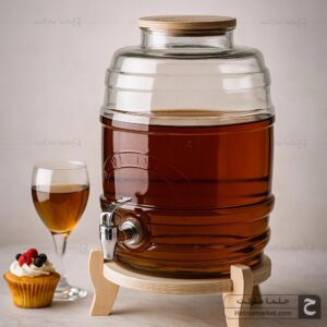 کلمن شیشه ای بشکه ای سایز کوچک