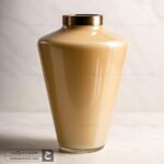گلدان شیشه ای ترنج ترنج بزرگ عسلی