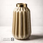 گلدان شیشه ای میخک بزرگ نسکافه ای