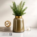 گلدان شیشه ای زنبق کوچک نسکافه ای 