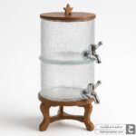 کلمن شیشه ای استوانه ۲ طبقه آبگز