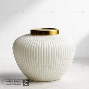 گلدان شیشه ای آلیس سفید