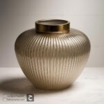 گلدان شیشه ای آلیس نسکافه ای