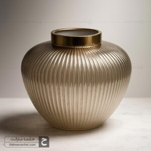 گلدان شیشه ای آلیس نسکافه ای