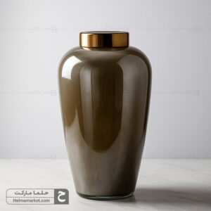 گلدان شیشه ای لیلیوم نسکافه ای