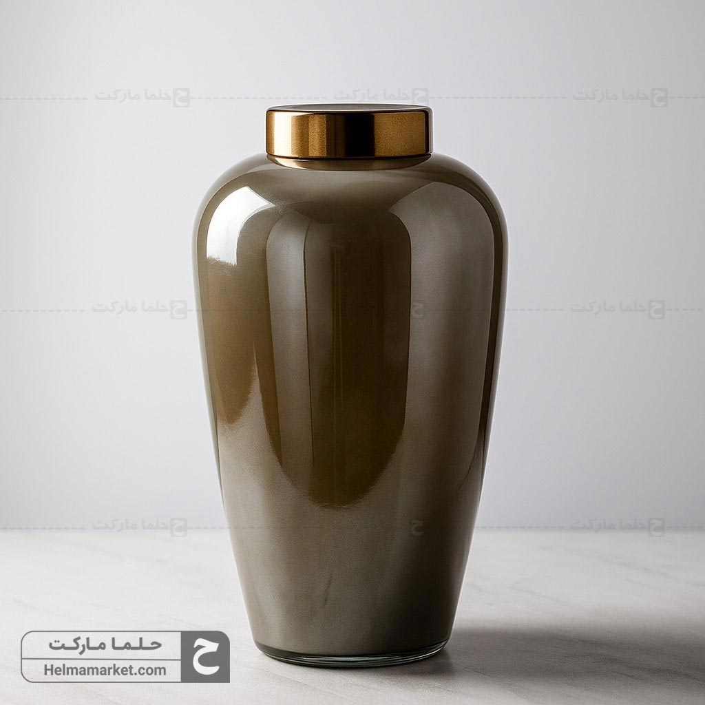 گلدان شیشه ای لیلیوم نسکافه ای