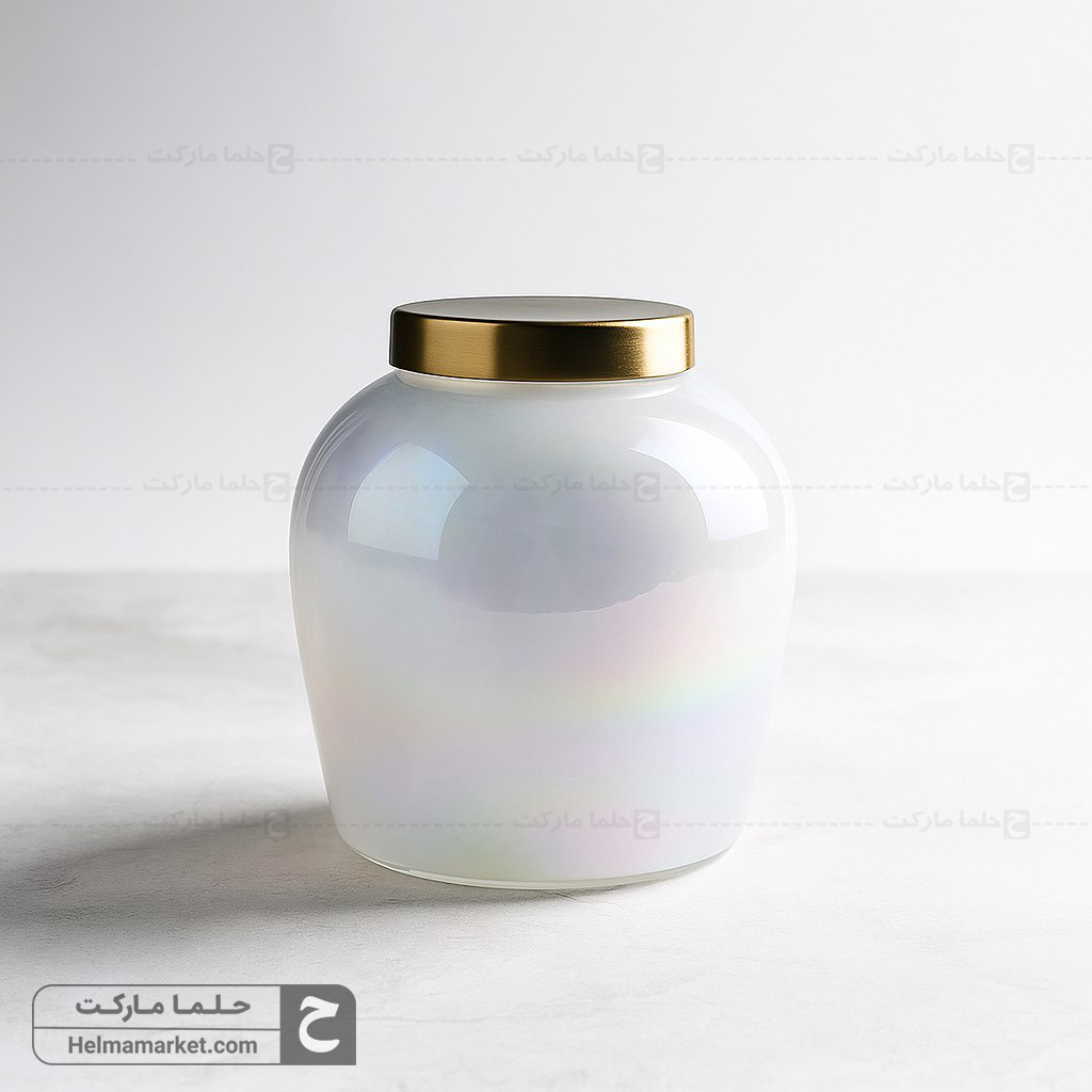 گلدان شیشه ای نسترن صدفی
