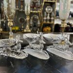 ست گوزن صخره ۳ عددی نقره ای