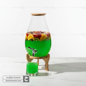 کلمن شیشه ای پایه چوبی ایکیا