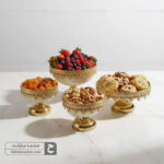 سرویس پذیرایی ونیز گلدار چهار تکه کرم