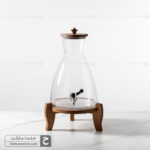 کلمن شیشه ای پایه چوبی مارشال