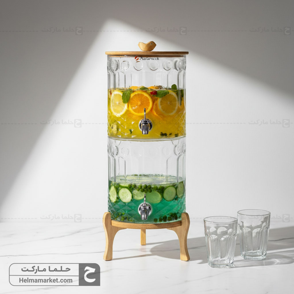 کلمن دو طبقه  پایه چوبی ٨ لیتری ویکتوریا