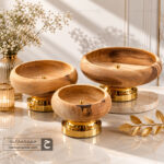 سرویس پذیرایی 3 تیکه چوب گردو لاکچری