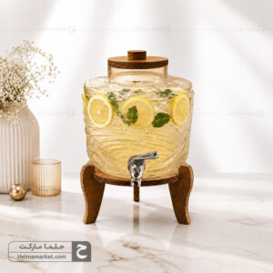 کلمن شیشه ای پیچک کد 3 شیشه عسلی