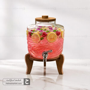 کلمن شیشه ای پیچک کد 3 شیشه ساده